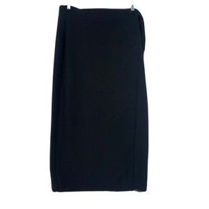 Sport Collection Black A-line Wrap Skirt Lined Heavy Womens Size 14